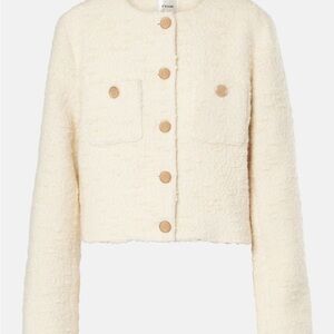 FRAME Cropped Boucle Jacket